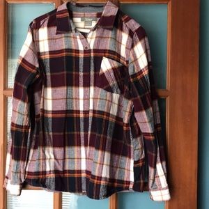 Plaid Flannel Ladies Button Down